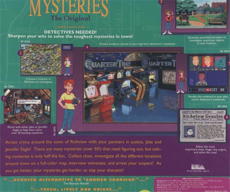 Eagle Eye Mysteries: The Original Box Back