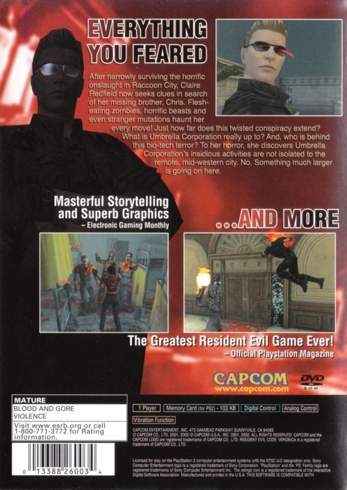 Resident Evil Code: Veronica X Box Shot for PlayStation 2 - GameFAQs