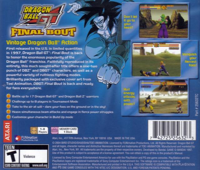 Dragon Ball GT: Final Bout Box Shot for PlayStation - GameFAQs
