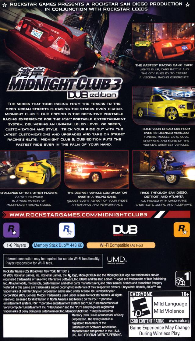 Midnight Club 3: DUB Edition Remix Box Shot for PlayStation 2