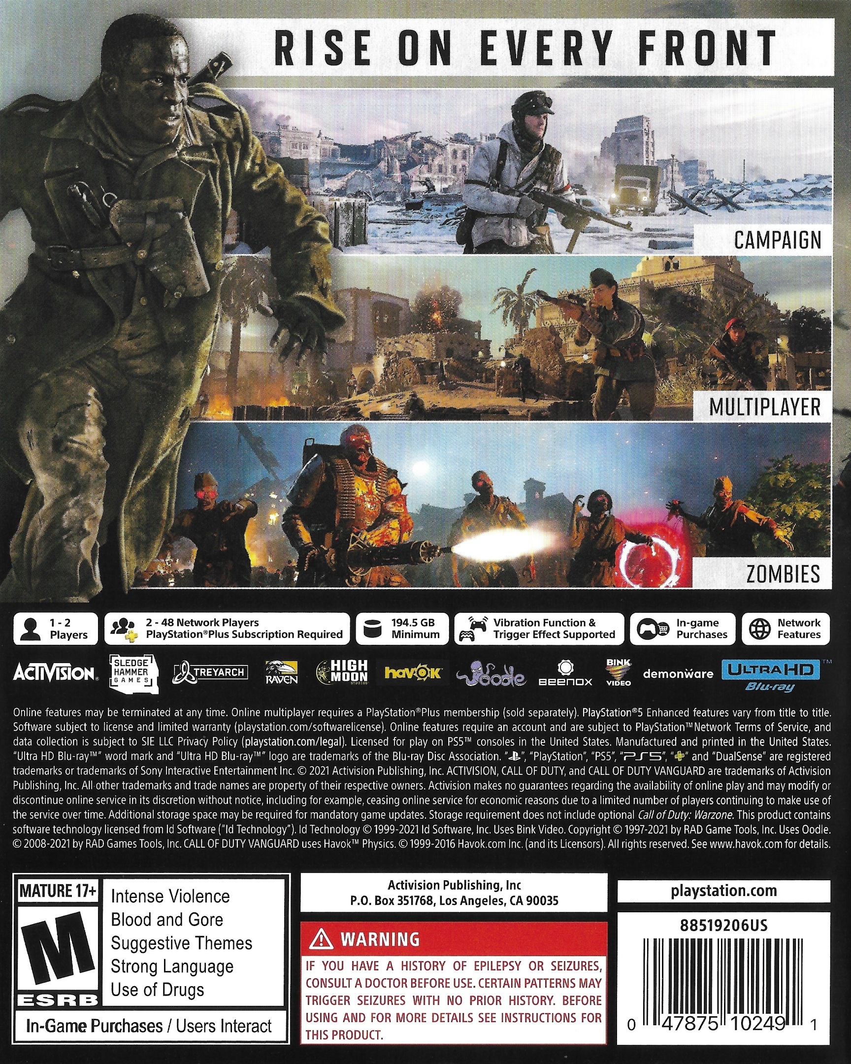 Call of Duty: Vanguard Box Shot for PlayStation 5 - GameFAQs