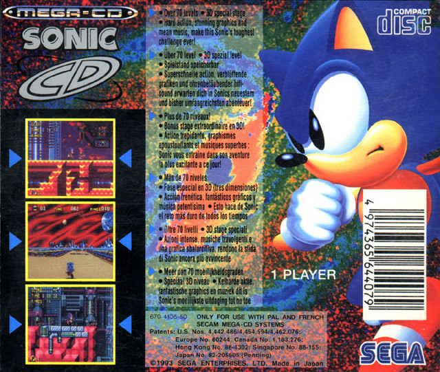 Sonic CD Box Shot for Sega CD - GameFAQs