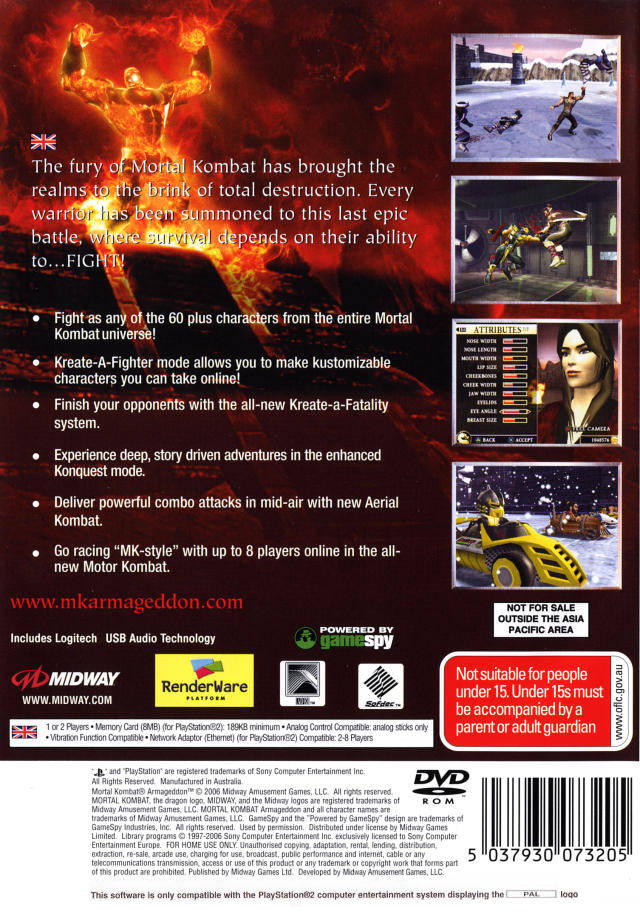 Mortal Kombat Armageddon PS2 Ultimate Fatalities 
