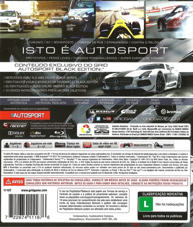 GRID Autosport Box Shot for PlayStation 3 - GameFAQs