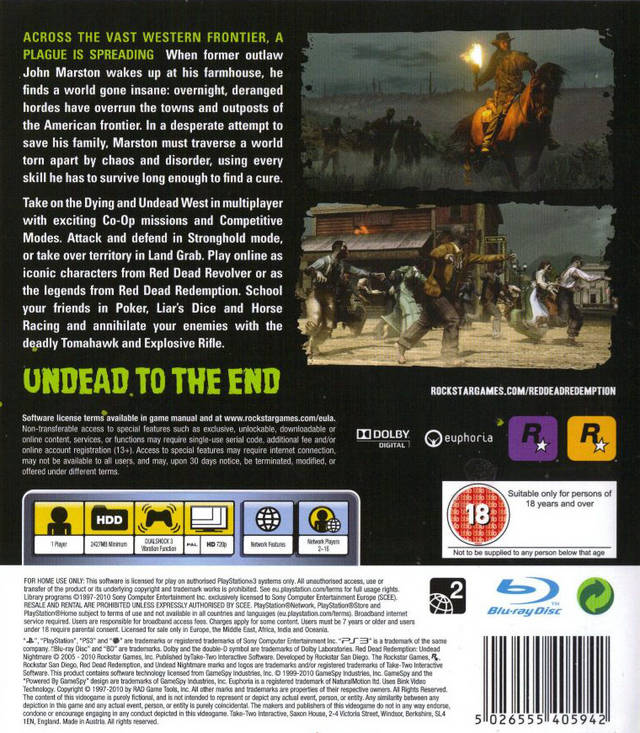 Dead Redemption: Undead Nightmare Box Shot for PlayStation 3 - GameFAQs