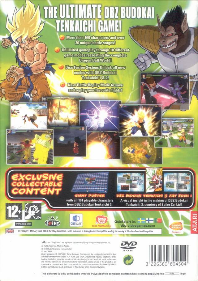 Dragon Ball Z: Budokai Tenkaichi 3 Box Shot for PlayStation 2