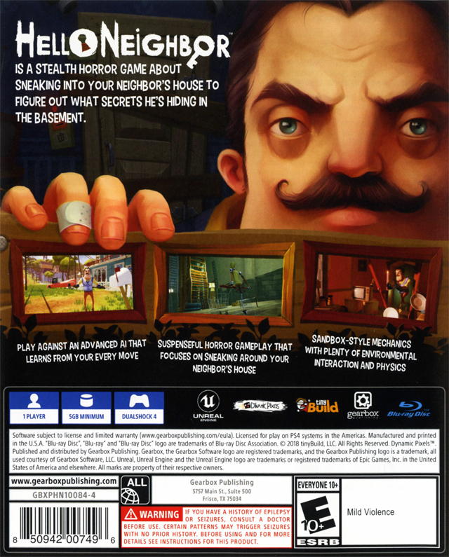 Hello Neighbor Box Shot for PlayStation 4 - GameFAQs