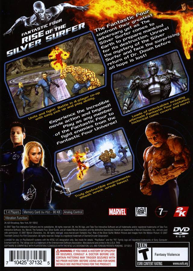 Briesje Keuze Behandeling Fantastic Four: Rise of the Silver Surfer Box Shot for PlayStation 3 -  GameFAQs