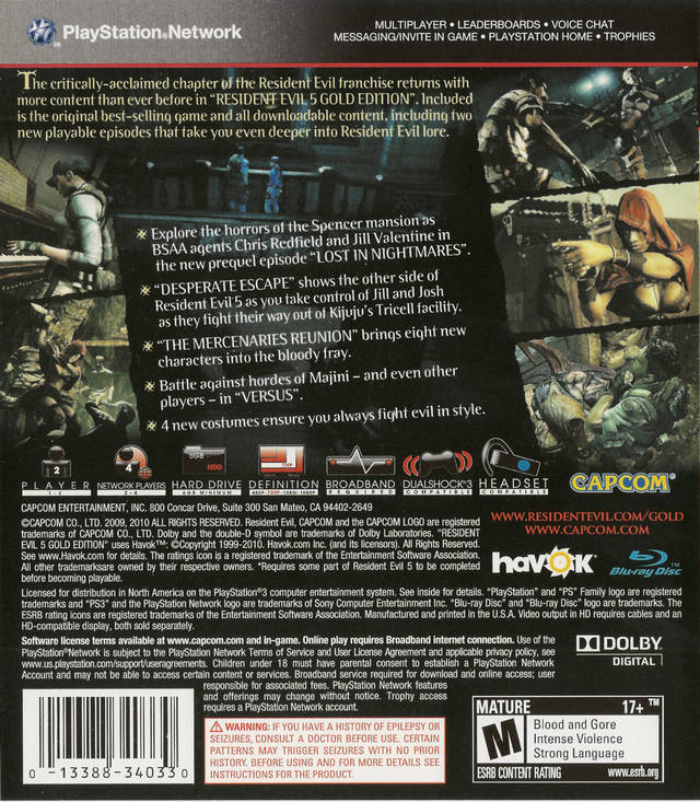Resident Evil 5 Box Shot for Xbox 360 - GameFAQs