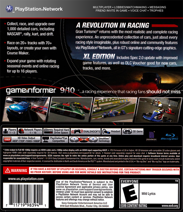 Gran 5: Car Pack 2 Box Shot for PlayStation 3 - GameFAQs