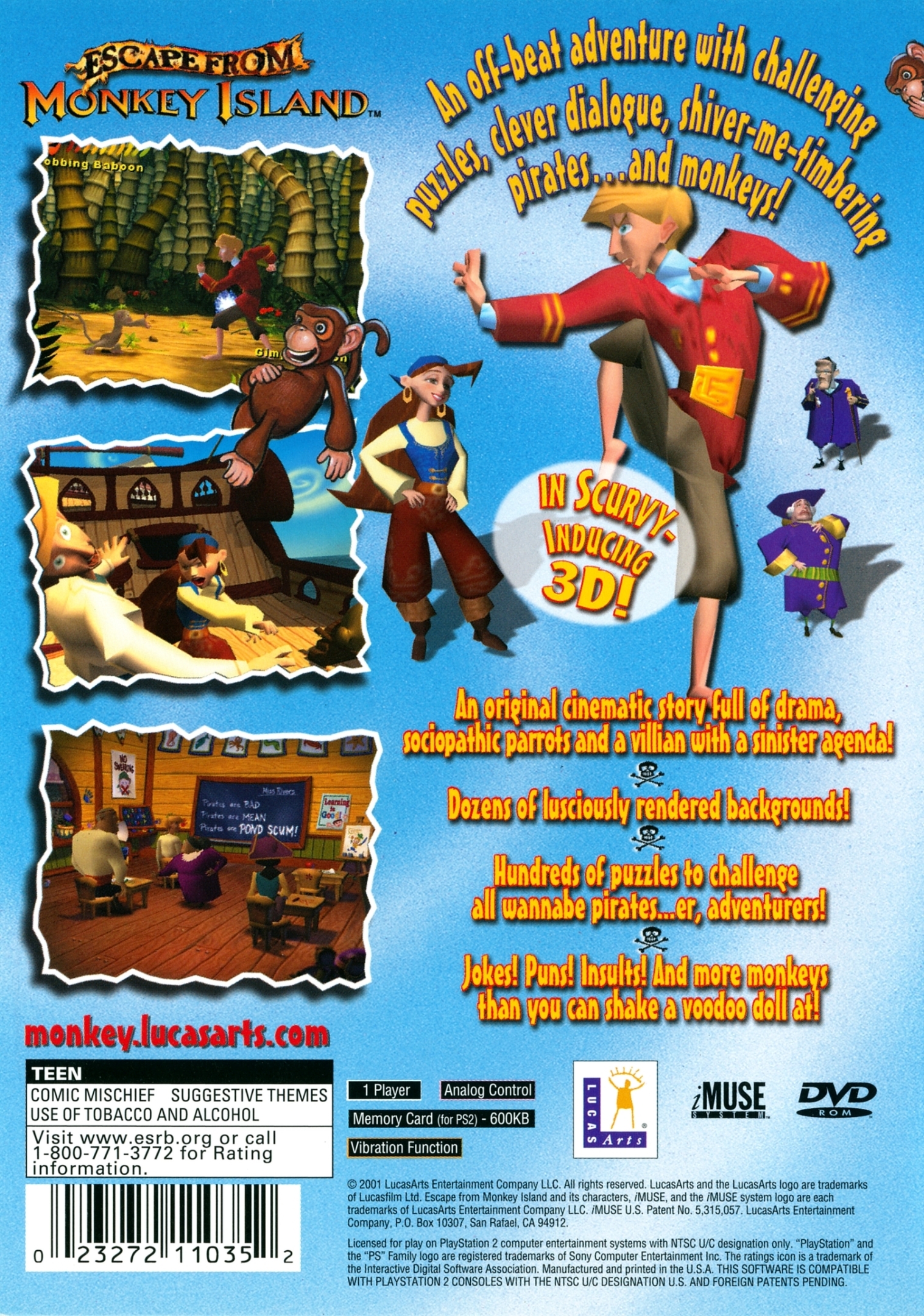 Escape from Monkey Island Box Shot for PlayStation 2 - GameFAQs