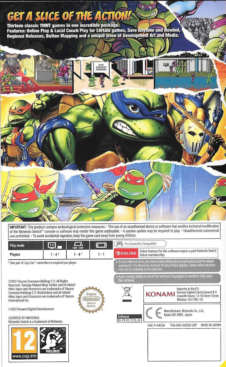 Teenage Mutant Ninja Turtles: The Cowabunga Collection Box Shot for Nintendo  Switch - GameFAQs