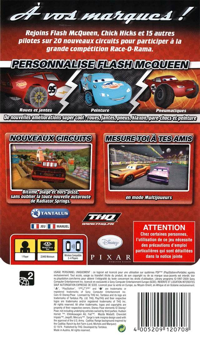 Disney/Pixar Cars Race-O-Rama Box Shot for PSP - GameFAQs