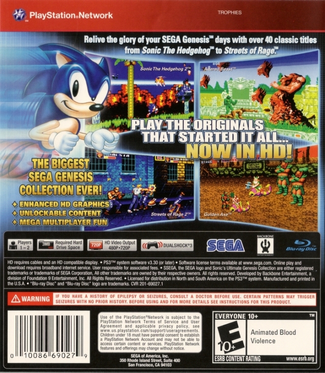 Sonic's Ultimate Genesis Collection Shot PlayStation 3 GameFAQs
