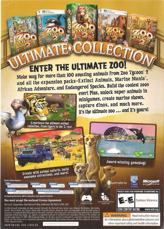 Microsoft Zoo Tycoon 2: Zookeeper Collection 