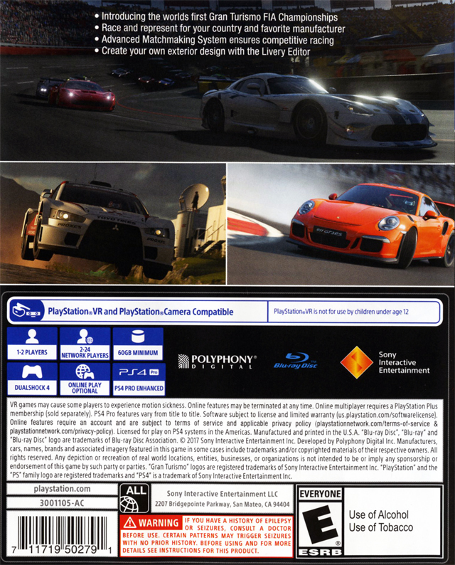 Turismo Sport Box for PlayStation GameFAQs