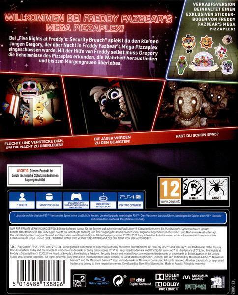  Five Nights at Freddy's: Security Breach (PS4) : Video Games