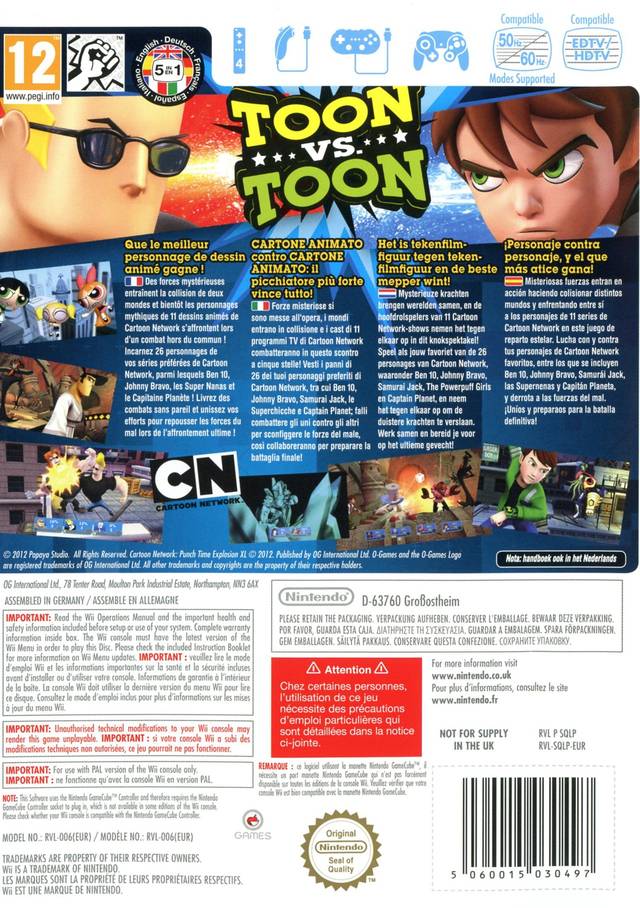 Cartoon Network: Punch Time Explosion XL Box Shot for Wii - GameFAQs