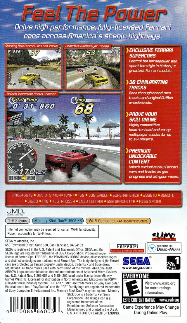 OutRun 2006: Coast 2 Coast Box Shot for PSP - GameFAQs