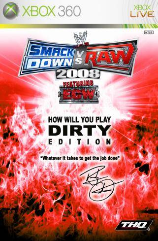 WWE SmackDown! vs. RAW 2008 (Dirty Edition) Box Front