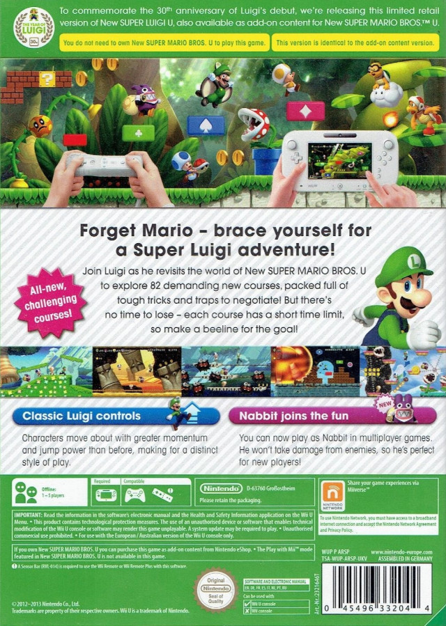 New Super Mario Bros. U + New Super Luigi U - Nintendo Wii U 