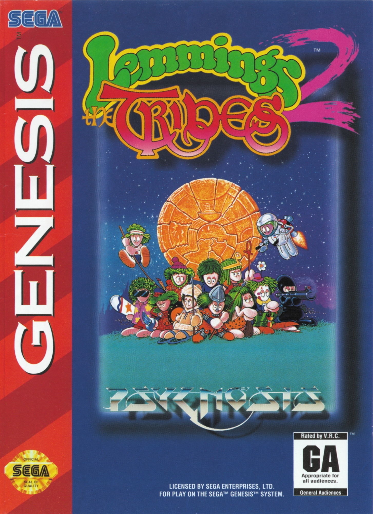 Lemmings 2: The Tribes Box Shot for Genesis - GameFAQs