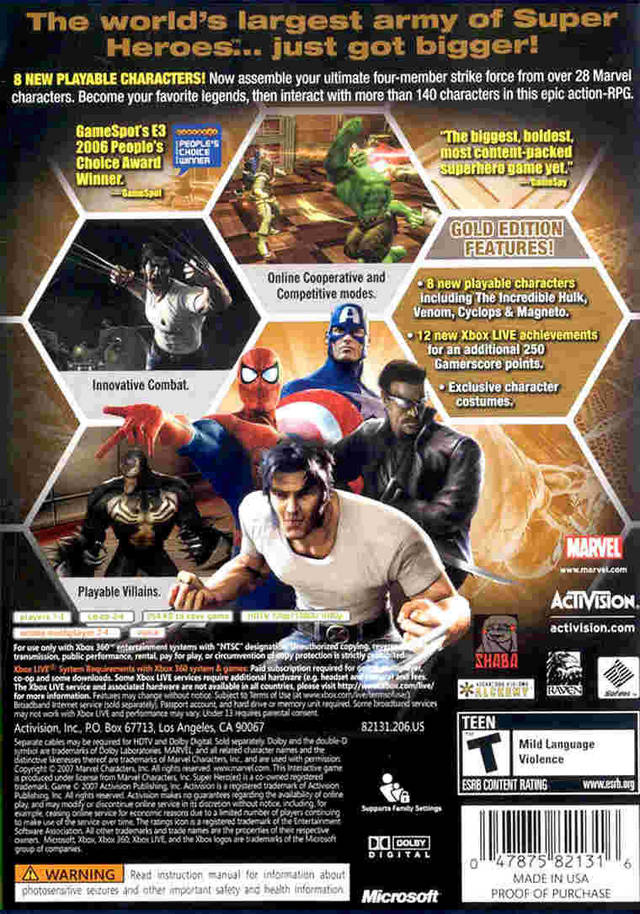 Culpa puenting cascada Marvel: Ultimate Alliance Box Shot for PlayStation 4 - GameFAQs