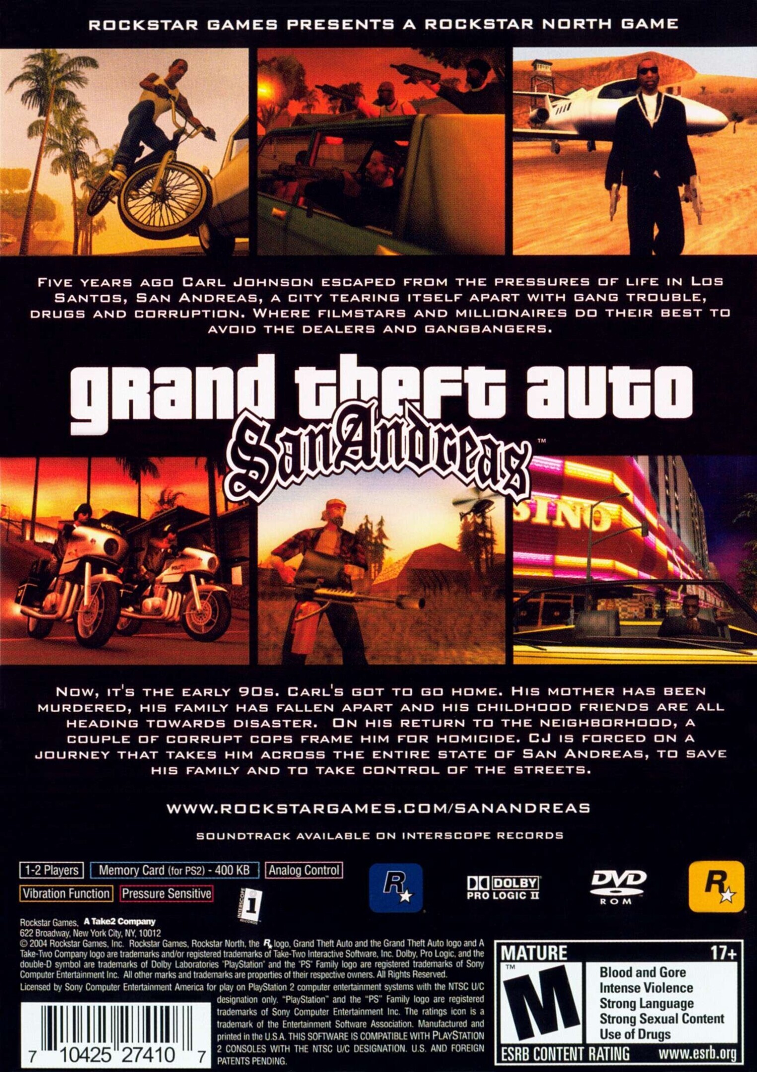 Grand Theft Auto: San Andreas Box Shot for PlayStation 2 - GameFAQs