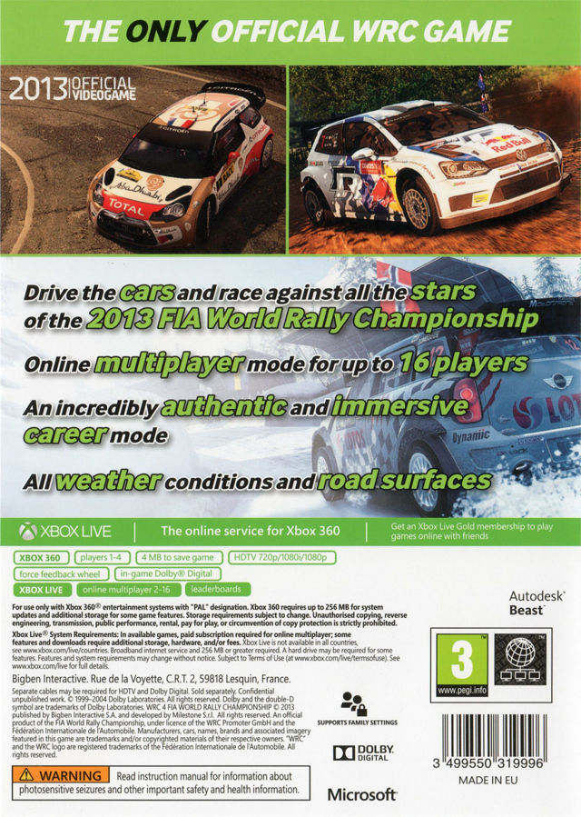 WRC 4: FIA World Rally Championship Box Shot for Xbox 360 - GameFAQs
