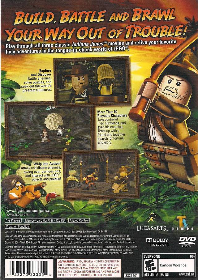 Senatet skitse atlet LEGO Indiana Jones: The Original Adventures Box Shot for PlayStation 2 -  GameFAQs