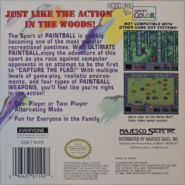 Ultimate Paintball Box Shot for Game Boy Color - GameFAQs